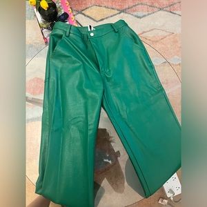 Princess polly green leather pants.